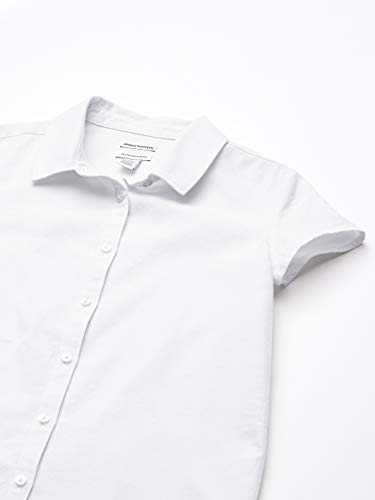 Image of Amazon Essentials Girls' Uniform Classic Fit Short-Sleeve Oxford Shirt