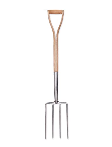 Image of Garden Trading Hawkesbury Border Fork Crafted in Ash & Stainless Steel | H94 X Diameter 14cm