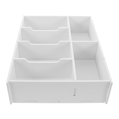 AUTSUPPL Organizador de Dinero para Caja Registradora con 6 Compartimentos, Bandeja de Plástico Compacta para Monedas y Recibos, Almacenamiento para Oficina y Caja