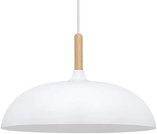 Long Life Lamp Company Modern White Pendant Light Shade Dome Metal Wooden Nordic Kitchen Island Ceiling Lights M0108