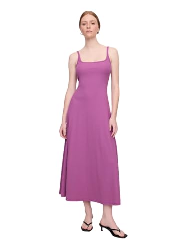 GAP Womens Ribbed A-Line Knit Midi Dress Cattelya Orchid 183223 S