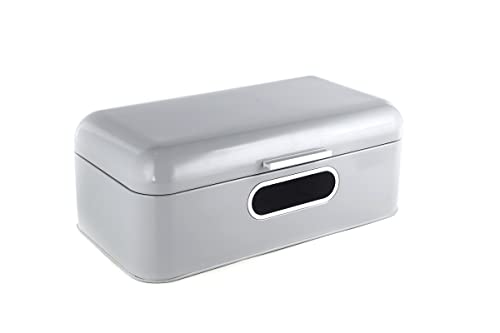 ECHTWERK Elegante panera de metal retro con ventana, caja de almacenamiento de ahorro de espacio,...