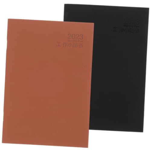 Angoily 2 Piezas Libro de planes 2023 Planificador estudiantil 2023 planificador mensual travelers notebook organizador semanal planificador diario 2023 libro de escritura para estudiante