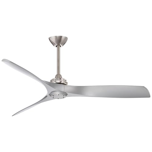 MINKA-AIRE F853-BN/SL Aviation 60 Inch Ceiling Fan with DC Motor in Brushed Nickel Finish and Silver Blades