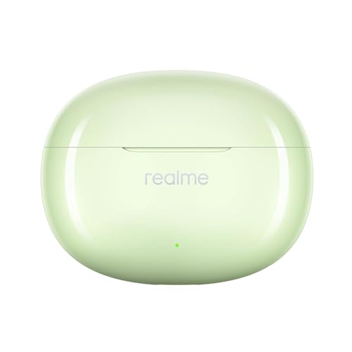 Image of Real Me T110 Buds | 50dB Active Noise Cancellation, Hi-Res LHDC Audio, 12.4mm Dynamic Bass Driver, 6 Mic Clear Voice Calls, 51,IP55 Waterproof,TWS for Apple & Android (T110, Country Green)