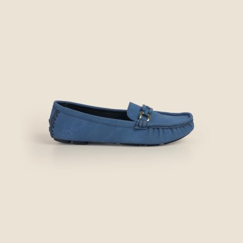 Image of Metro Women's Beige Slip On Closure Casual - Loafers with Flat Sole