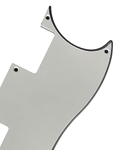 Pickguard de guitare personnalisé pour Epiphone SG Blanc 5 plis - Les Beatles, Paul McCartney, John Lennon, RIngo Starr, George Harrison Pickguard de guitare personnalisé pour Epiphone SG Blanc 5 plis – Image 3