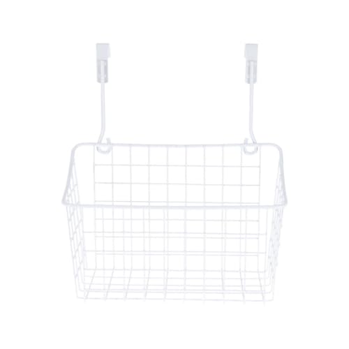 Cesta almacenamiento metálica puerta armario organizador cocina baño rejilla color claro 2