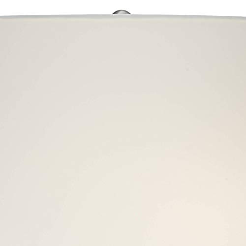 Possini Euro Design Fritz Coastal Table Lamps 26.5" High Set of 2 with USB and AC Power Outlet in Metal Base Glass Column Fabric Drum Shade for Living Room Bedroom Beach House Bedside Nightstand - Image 3