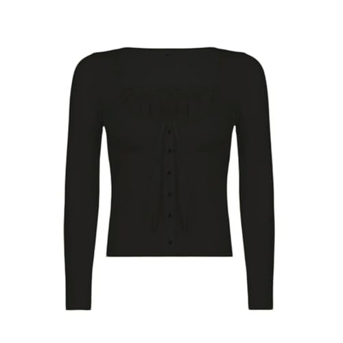 Mignon Y2K hauts dentelle boutons esthétique rétro chic