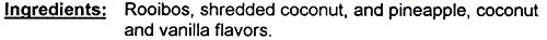 Miniatura 2 de Mahamosa Rooibos Pina Colada 2 oz (piña, coco, vainilla) - Mezcla de té de hojas sueltas de hierbas Rooibos (Looseleaf)