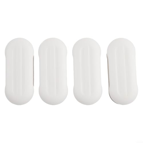 Yuanpgky Juego de 4 protectores de asiento de inodoro, almohadillas de plástico antideslizantes para la mayoría de asientos de inodoro, color blanco
