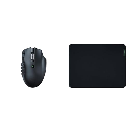 Razer Naga V2 HyperSpeed - Souris de Jeu MMO sans Fil Ergonomique & Gigantus V2 Medium - Tapis de Souris Gaming Souple pour Un Style Rapide et Un Contrôle Optimal (360...