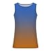 Mens Tank Tops Summer 2025 Sleeveless Gradient Printed Crewneck Shirts Beach Vacation Breathable Lightweight Clothing