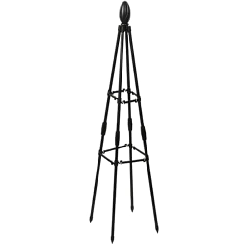 Traliccio da giardino per piante rampicanti, obelisco da giardino verticale portatile in metallo resistente alla ruggine da 31, 5 pollici per supporto per piante rampicanti all'apertoTraliccio da giar