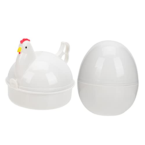 NAMOARLY 2Pcs Microwave Egg Poacher Creative Shaped Egg Steamer for Eggs Lightweight Kitchen Gadget Easy to Clean for Quick Boiled Eggs Office