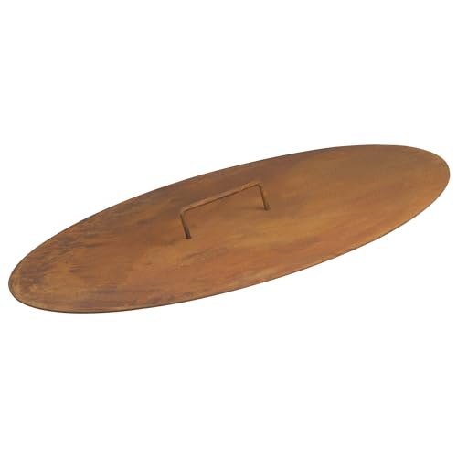 BBQ-Toro Couvercle pour brasero, diamètre 80 cm, Aspect rouillé, Plaque de recouvrement avec...