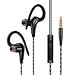 rongweiwang Auriculares Deportivos Fitness con Cable de cabecera a Prueba de Agua Control con Cable Control con Cable Auricular Auricular Aislamiento Aire Acondicionado En Oreja, Negro
