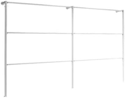 Adjustable Wall Fabric Sample Display Rack, Commercial Organizer with Large Capacity Shelves & Hanging Rod, Perfect for Fabric Showrooms & Retail (Black, 120x25x200cm)