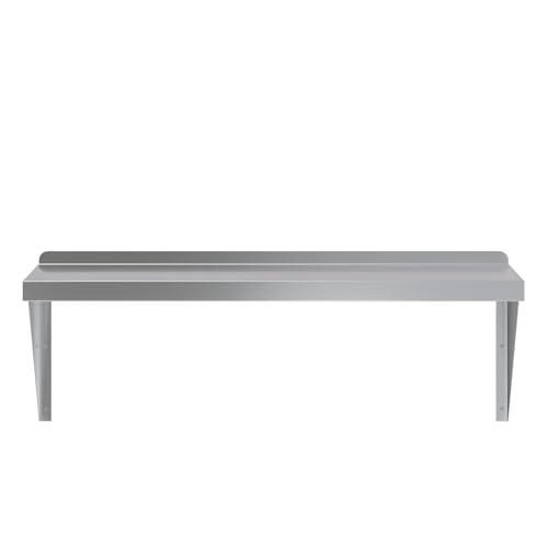Image of AmGood 14 inch x 36 inch Stainless Steel Wall Shelf | Appliance & Equipment Metal Shelving | Kitchen, Restaurant, Garage, Laundry, Utility Room | Heavy Duty | Squared Edge | NSF Certified