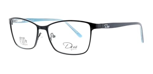 DEA Eyewear Extended Fit & Fashion For Women | Metal | Frame Width 138mm (5.43in) | Frames only, Perscription Not Included |Eye Love Black