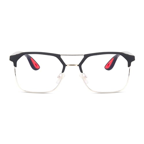 Image of Classic Style Men Demo ARC Glass Blue Light Blocking Retro Square Eyeglasses Computer Gaming Acetate Eyewear Frames Anti Glare Unisex medium