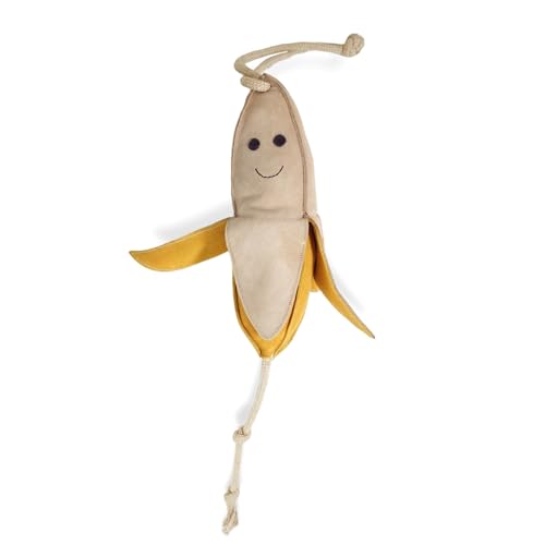 Brinquedo para cavalos como caixa de emprego, paddock, brinquedo de salgueiro para cavalos contra o tédio, resistente a camurça (banana)