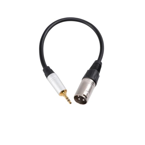 LIFKOME Mono Buchse Poligem Xlr Stecker Audio Kabel Schwarz Abgeschirmt Vergoldete Kontakte Mikrofonverstärker Lautsprecher Adapter für Karaoke PC Soundgeräte