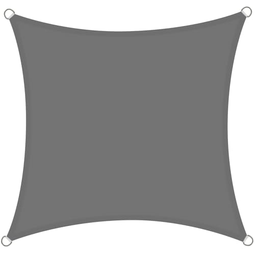 Rivenlo Voile d’ombrage 3x3 m Carré Imperméable, Toile Ombrage Extérieur PES Résistant à l'eau Voile Ombrage avec 98% de Protection UV pour Patio Jardin...