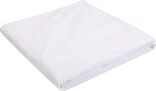 Protector de colchón impermeable de rizo de algodón transpirable para cama Queen blanca 8