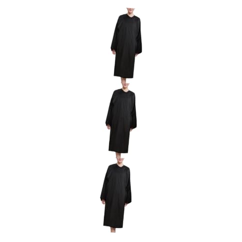 FRCOLOR Salon 3 Piezas Batas De Kimono De Salón Paño De Corte De Pelo Camisón Kimono Albornoz De Spa Overol No Tejido Traje Químico Perder Servicio Al Cliente Traje Protector Delantal