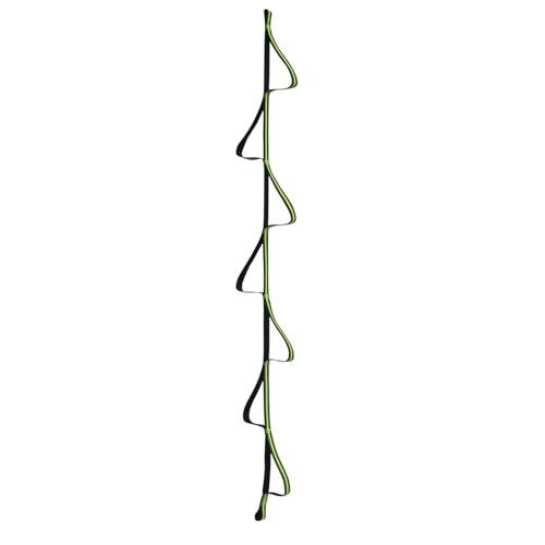 Ascensor con correa para los pies - Escalera de cuerda de 7 escalones 200x2 cm arneses de escalada con trabillas, ayuda para escalar en exteriores | Correas de alta densidad para rescate en espeleolog