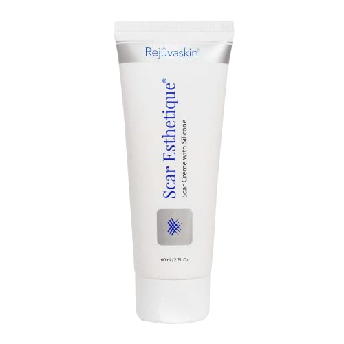 Rejuvaskin RejuvaSil Silicone Scar Gel, Scar Treatment for Surgical Scars, Burns, Keloids, Acne Scars on Face & Body, 2.03 ounce