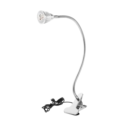 PartyKindom Lámpara LED de Clip para Escritorio con Luz Cálida Protección de Brillo para Lectura Dormitorio y Estudio Alimentación USB