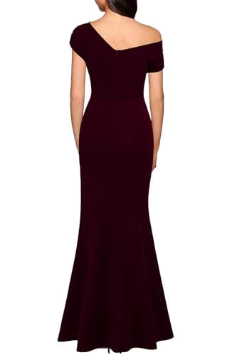 Image of WOOSEA Women's Elegant Sleeveless Off Shoulder Sexy Split Bodycon Long Formal Party Evening Dress