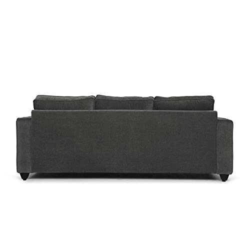 Image of Wakefit Sofa Set | 3 Year Warranty | Sofa 5 Seater, 5 Seater Sofa for Living Room, Wooden Sofa Set, Sofa Set 3+2 Seater - Napper(Malphino : Smoke Grey)