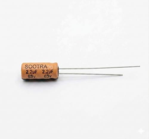 Image of Fixed Aluminum Radial Electrolytic Capacitors 2.2UF 63V - Pack of - 5