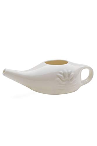 Ceramic Neti Pot for Nasal Cleansing Sinus and Passages for Optimal Health