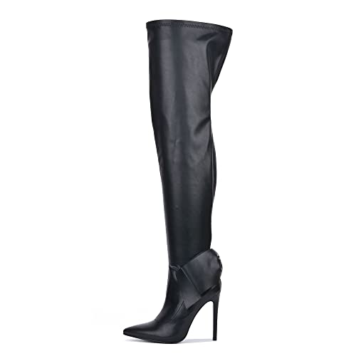Cape Robbin Bonus Big Bow Pointy Toe Thigh High Boots (Bonus)