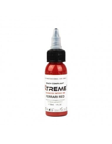Xtreme Colors - Ferrari Red - Tattoo Ink 1/2oz Bottles Pigment