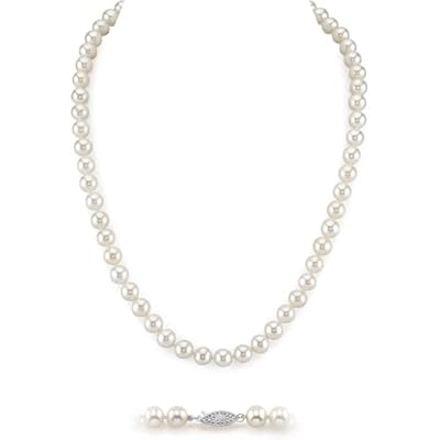 White Freshwater Pearl Necklace Long Strand with Angola Ubuy