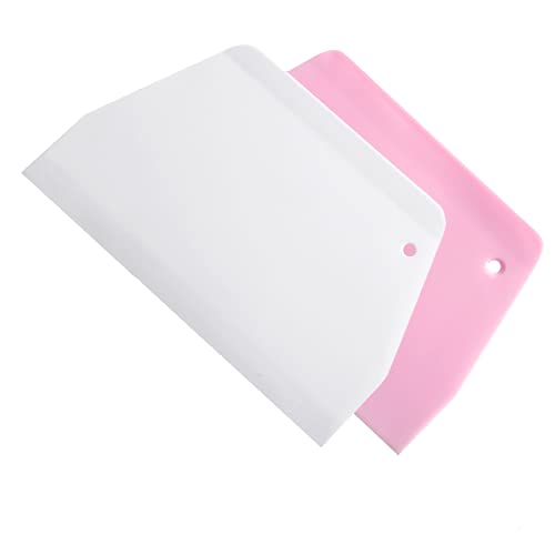 2 raschietto per pasta, raschietto per pizza, strumento per levigare le torte, tagliapasta in plastica, per cucina, pasticceria, pizza, pane, torta