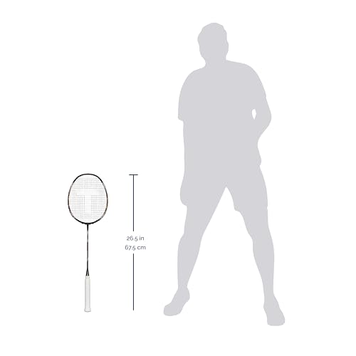 Image of TANSO Black Aeroray Strung Professional Badminton Racket (35 Lbs Tension, 6.5mm Ultra Slim Solid Shaft, Recommended by Padukone School of Badminton)