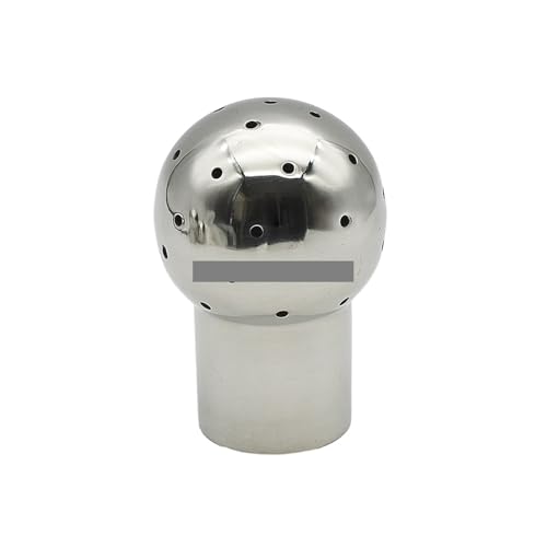 304 Stainless Steel CIP Fixed Spray Ball Nozzle for Industrial Tank Cleaning - 360° Rotary Spray, BSPT Female Thread(3/4inch)
