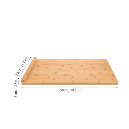 Planche à découper en bois massif khaki grand format, billot d'évier robuste - 3