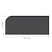Urinal Partition Panel – Modern Privacy Screen for Commercial Restrooms – Stainless Steel Urinal Divider for Hotels, Malls, Schools, Rounded Corners, Black