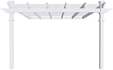 New England Arbors Freemont 12' x 12' Attached Vinyl Pergola