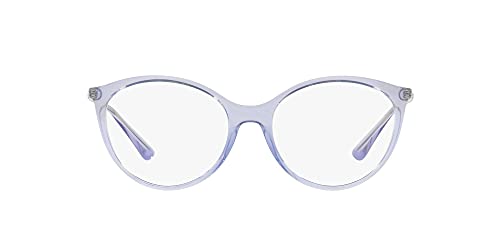 Vogue Eyewear Women's VO5387 Oval Prescription Eyewear Frames, Transparent Lilac/Demo Lens, 53 mm