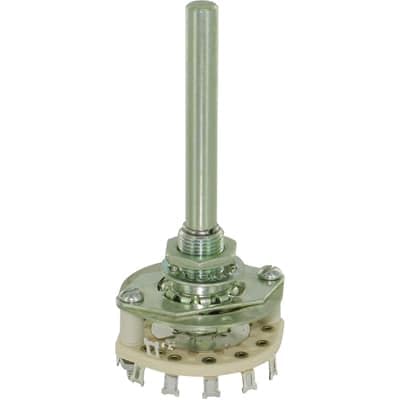SWel D4C0206S, Rotary Switch, 2-6pos, 1deck, 2pole/Deck, DP6T, Shorting, 30°, Solder Lug