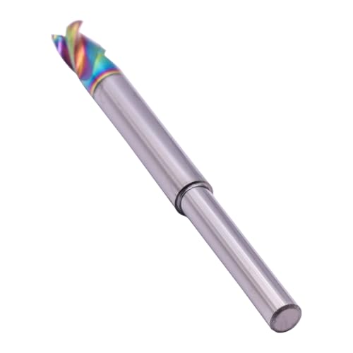 Image of 2Pcs 5 /16 inch 3 Flute Solid Carbide Long Reach Square End Mill, DLC Coated | 37 Helix, 5 /16 inch Cutting Dia, 1 /4 inch Reduced Shank For Router, 1 /2 inch LOC, 3-3 /4 inch OAL, for Milling Aluminum and Copper